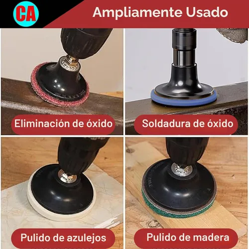 Vista 7 de 31 piezas disco de acondicionamiento de superficie de 3", discos de lijado de cambio rápido con soporte de vástago de 1/4" para amoladora