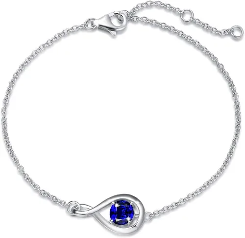Vista 32 de FANCIME 925 Sterling Silver Infinity Birthstone Bracelets for Women abr-04