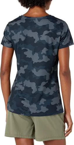 Vista 78 de Amazon Essentials Camiseta de manga corta con cuello redondo para mujer, de secado rápido, para entrenamiento, gimnasio, paquete múltiple