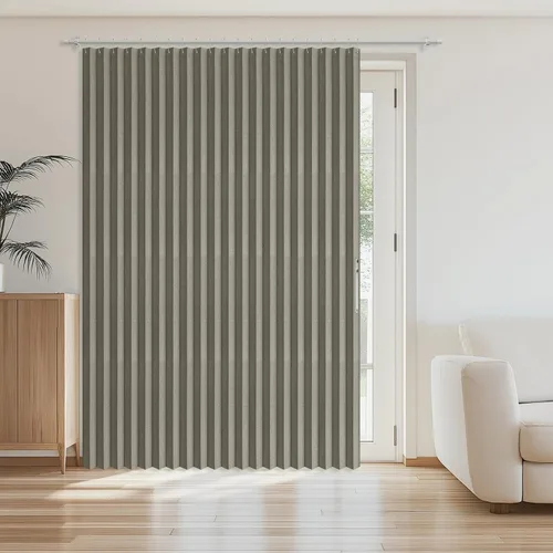Vista 40 de AJAZZ Cortina de puerta magnética 100% opaca de acordeón para armario, cortina invisible para puerta interior de dormitorio, sala de estar, pasillo