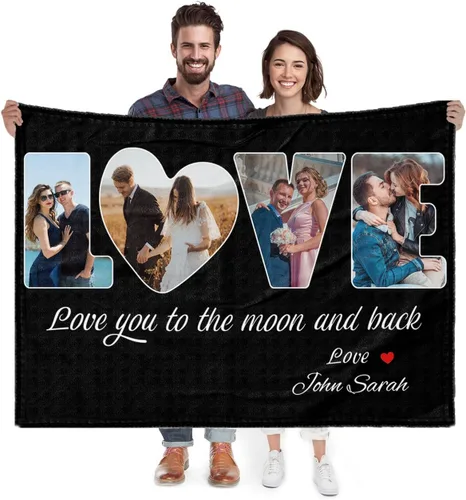 Vista 10 de Manta personalizada con imagen, regalo personalizado para mejores amigas, mejores amigas, hermanas, mejores amigas, manta de franela súper suave