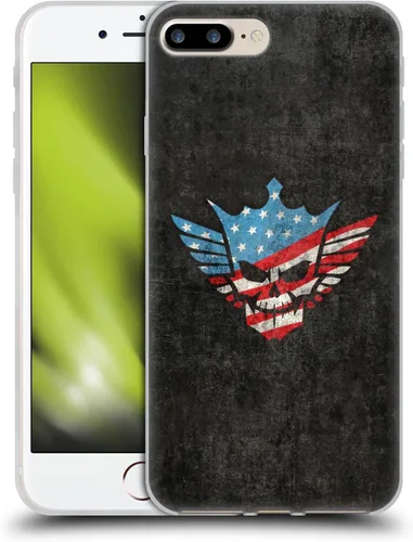 Vista 45 de Head Case Designs Funda de gel suave con licencia oficial de la WWE American Nightmare Flag Cody Rhodes Graphics compatible con Apple iPhone 7