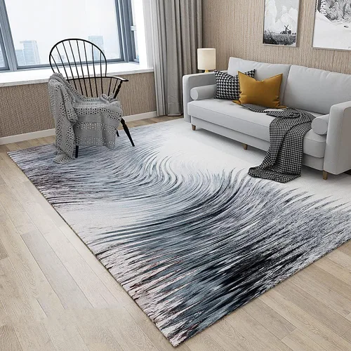 Vista 11 de Alfombra abstracta moderna para sala de estar, lavable a máquina, para dormitorio, 2.6 x 3.9 pies