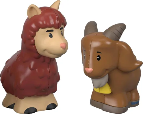 Vista 3 de Fisher-Price Little People juguetes para niños pequeños de granja Animalitos amigos 8 piezas juego de figuras para juego de rol Edades 1+ años