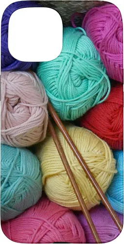 Vista 6 de Knitting and Crochet Colorful Yarn Photo Knitting Needles Case for iPhone 17