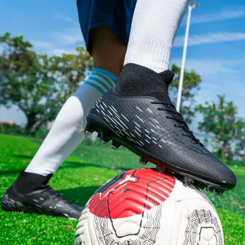 Vista 6 de Tacos de fútbol para hombre, ligeros, de alto rendimiento, para interiores y exteriores, para césped profesional, para entrenamiento de picos