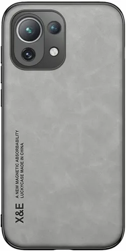 Vista 5 de Kepuch Funda Silklike para Xiaomi 11 Lite - Cubierta de parachoques Placa de metal incorporada para Xiaomi 11 Lite - Negro