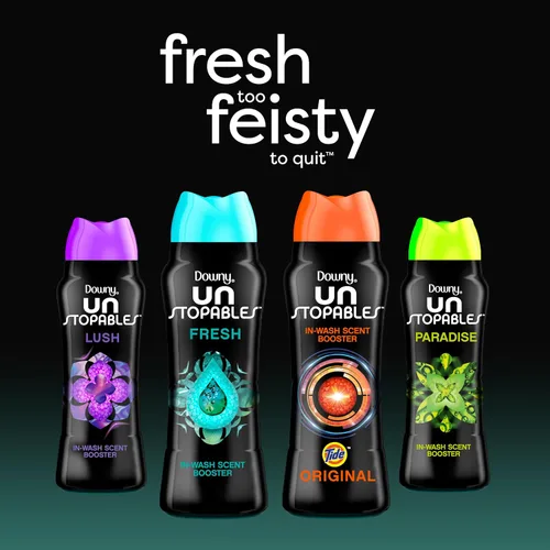 Vista 3 de Downy Unstopables - Perlas potenciadoras de aroma para lavar la ropa, Tide Original, 13.4 onzas