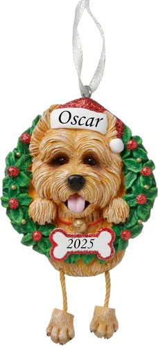 Vista 22 de Adorno personalizado para 2025, raza pura de perro Beagle, adorno para árbol de Navidad, decoración profesional personalizada, regalo para cachorro