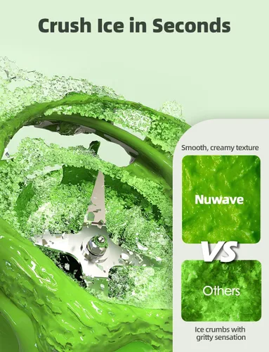 Vista 3 de Nuwave Infinity - Licuadora comercial, licuadora resistente para batidos con motor de cobre de 2.5HP y cuchillas cortadas con láser, dura 100 años