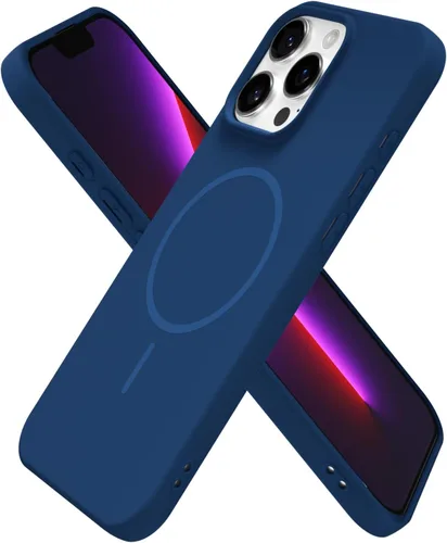Vista 228 de Oakxco Funda de Silicona Mag Safe para iPhone 12 Pro Max, Funda Magnética Delgada y Fina Compatible con Carga Inalámbrica MagSafe, Bonita Funda