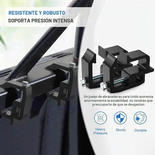 Vista 4 de moveland 8 piezas de abrazaderas para carcasa de caravana - Abrazaderas para techo de camiones resistentes - Abrazaderas para tapa de camiones sin
