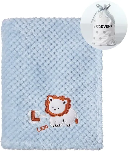 Vista 24 de CREVENT - Manta bonita, cómoda y mullida para bebés, niños y niñas, 30 x 40 pulgadas, ropa de cama, para cuna y cochecito, regalo para recién Oso