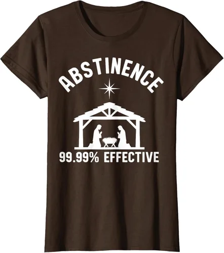 Vista 19 de Abstinence 99.99 Percent Effective Nativity Christmas Joke T-Shirt