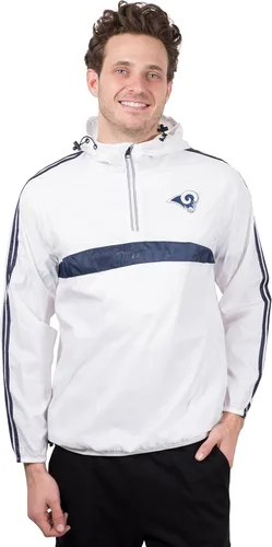 Vista 8 de Ultra Game NFL - Chaqueta cortavientos con capucha y cremallera para hombre