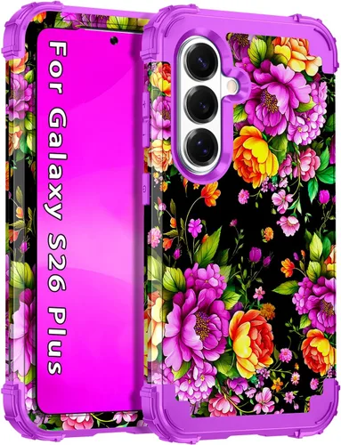 Vista 49 de Miqala Funda para Galaxy S21 FE 5G, brilla en la oscuridad, tres capas, resistente, protección a prueba de golpes, parachoques de plástico