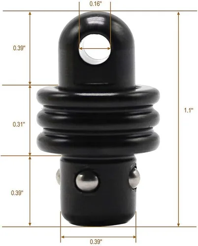 Vista 3 de FAZee Adaptador QD multifunción con espárragos para cabestrillo giratorio de tope de mano Adaptador de desmontaje rápido (2 piezas)