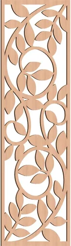 Vista 139 de 9 3/8"W x 24 3/8"H x 1/4"T Utica Decorativo Fretwork Madera Paneles de Pared, Abedul