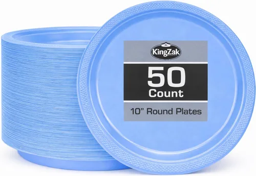 Vista 27 de Hanna K. Signature - Platos de plástico negro para fiesta, platos desechables de 7 pulgadas, 50 unidades, suministros de fiesta para aperitivos