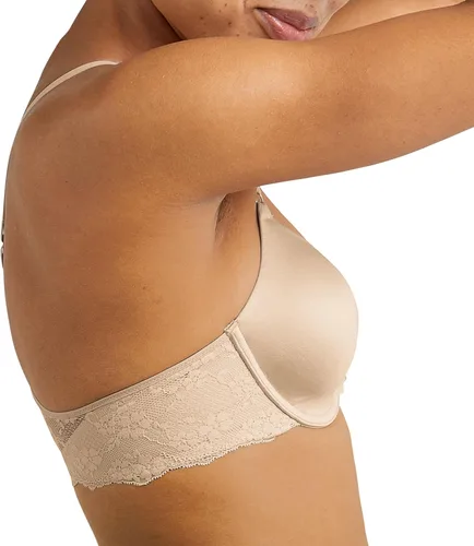 Vista 2 de Maidenform Brasier de espalda cruzada para mujer con moldeo y soporte, sujetadores con aros de ajuste único para mujer, ligeramente forrado, cierre