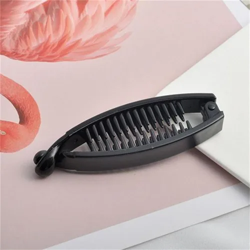 Vista 4 de Jinshining 4 pinzas para el pelo de plátano negro, accesorios para el cabello para mujer, regalo de Navidad