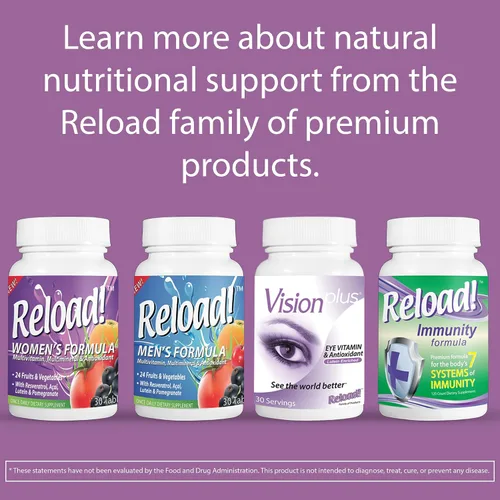 Vista 4 de Reload! Vision Plus Suplemento para la salud ocular – Luteína, zeaxantina, arándano, vitamina A – 60 cápsulas