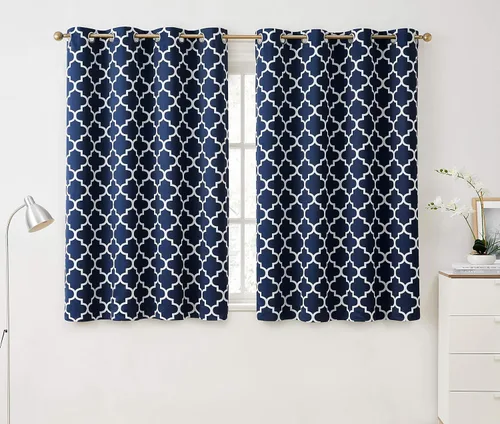 Vista 20 de HLC.ME Paneles de cortinas opacas con estampado de flechas para oscurecer la habitación, con ojales, para habitación de niños, juego de 2