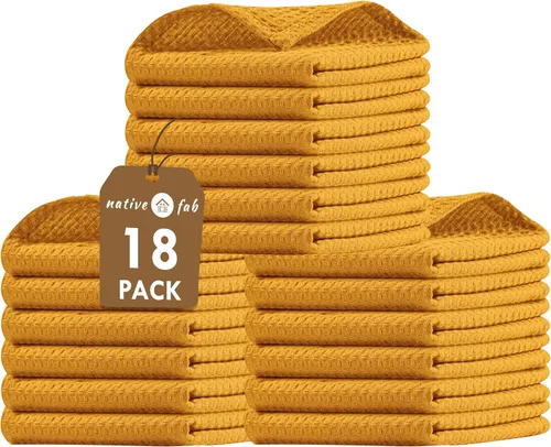 Vista 43 de Native Fab Juego de 8 toallas de cocina y paños de cocina, absorbentes, duraderos, de secado rápido para limpiar, cocinar, hornear, ideal
