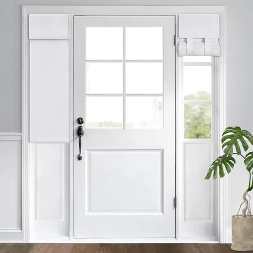 Vista 58 de HOMEIDEAS Cortinas Opacas para Aula para Puerta Principal, Cubierta de Ventana de Puerta de Aula, Persianas de Privacidad con Aislamiento Térmico