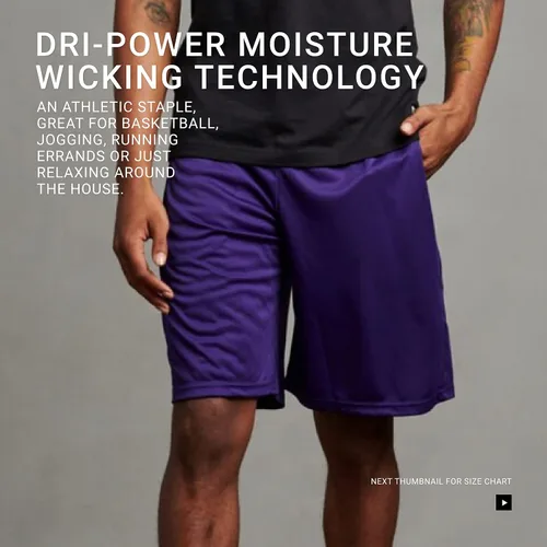 Vista 6 de Russell Athletic Dri-Power Performance - Pantalón corto con bolsillos para hombre