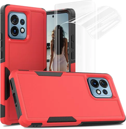 Vista 17 de Jeylly Funda para Motorola Edge Plus 2023 con protector de pantalla HD