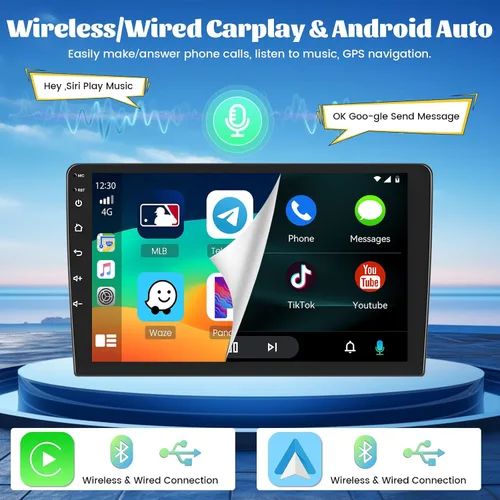 Vista 3 de Radio de coche 8 núcleos 6+128G para Hyundai Sonata 2010-2015 9 "pantalla táctil Carplay Android Auto con 32EQ Bluetooth5.0 WiFi navegación