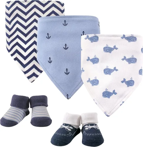 Vista 87 de Hudson Baby Conjunto de babero y calcetines unisex de algodón para bebé
