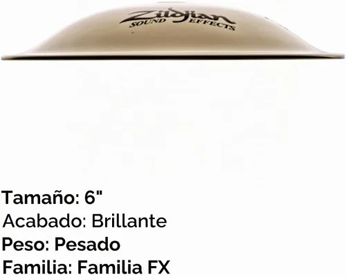 Vista 2 de Zildjian A20001 FX Familia 6" Pequeño Zil Bel