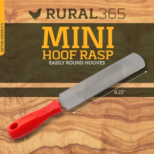 Vista 2 de Rural365 Mini escobilla de pezuñas: lima equina y de cabra con mango de goma