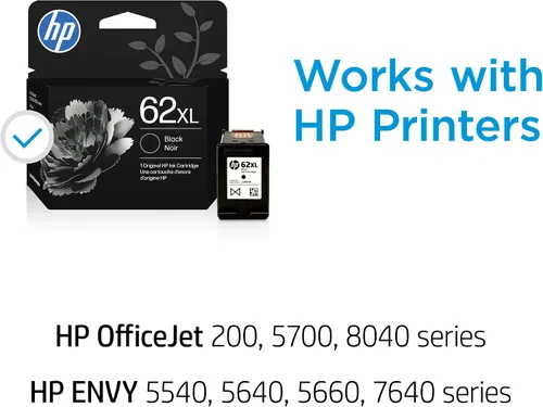 Vista 3 de Cartucho de tinta original HP 62 X L Negro, para papel (C2P05AN)