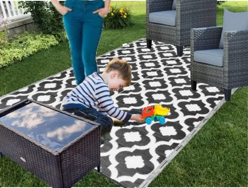 Vista 10 de Alfombras de patio al aire libre 6 x 9 pies (183 cm x 274 cm), multicolor 20270
