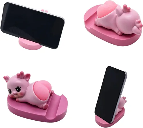 Vista 14 de Cute Animal Deer Cell Phone Stand Holder, Small Desk Phone Stand Mount for iPhone Android Samsung Galaxy Note