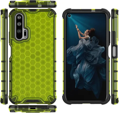 Vista 136 de Pzwoxukhov Funda compatible con Huawei Nova 3i, compatible con Huawei P Smart+ 2018 Honeycomb Anti-Drop Shock-Absorbing Case Negro