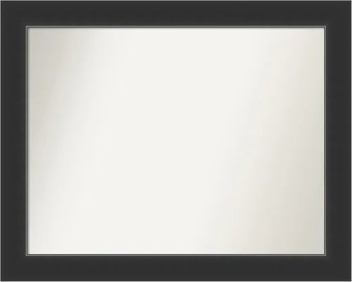 Vista 184 de Amanti Art Espejo personalizado, espejo de baño negro Astor, espejo de pared o espejo de tocador de baño sobre el fregadero (25 x 25 pulgadas)