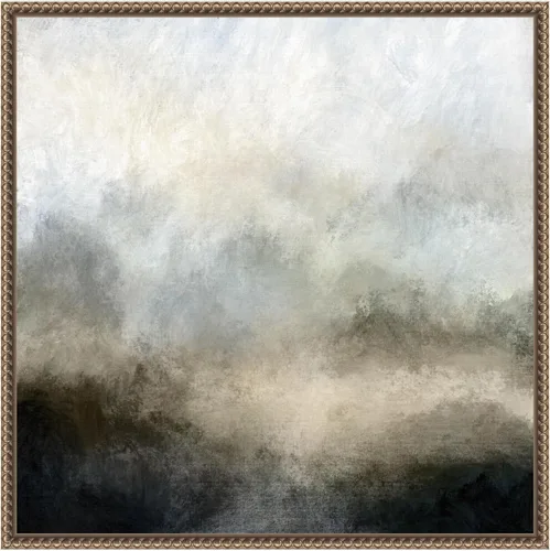 Vista 16 de Amanti Art Dan Hobday - Lienzo enmarcado para pared, 16 x 16 pulgadas, niebla de lago por Dan Hobday, lienzo enmarcado para pared, arte abstracto