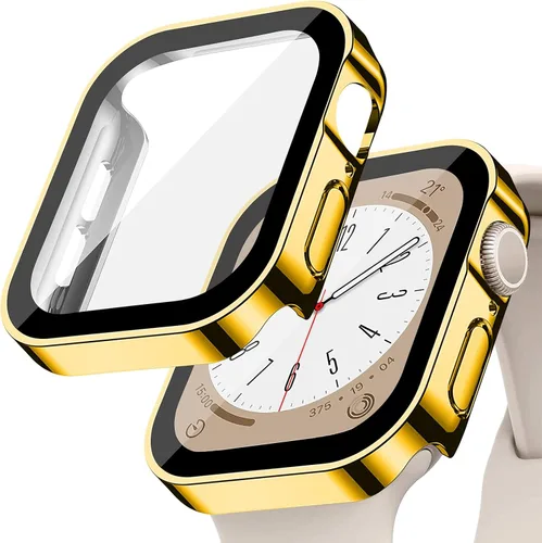 Vista 47 de Protección de Pantalla EIHAIHIS para Apple Watch Funda Serie 11 10 9 SE 8 7 6 5 4 40mm 44mm 41mm 45mm 42mm 46mm Vidrio Templado Impermeable PC