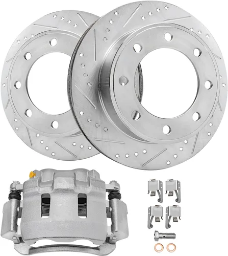 Vista 19 de Detroit Axle - Kit de freno trasero para Chevy GMC Silverado Sierra Suburban Yukon XL 1500 Astro Tahoe Safari Rotores de freno de disco Reemplazo