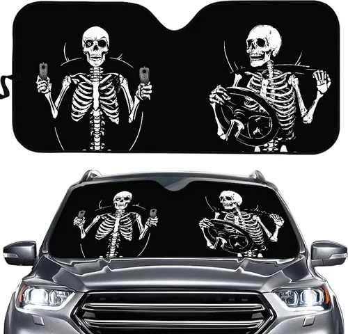 Vista 19 de SEANATIVE Parasol divertido para parabrisas de automóvil, protección contra rayos UV, protector de ventana delantera, diseño de ojos enojados