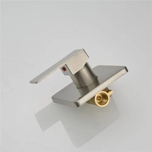Vista 6 de Kit de válvula mezcladora de mango de ducha para baño, montaje en pared, válvulas de control de ducha de bañera áspera, redonda, 1 vía, función