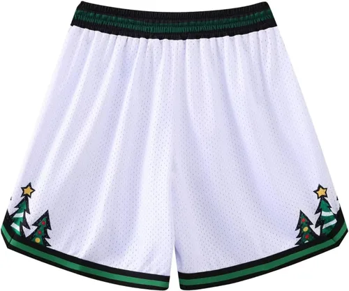 Vista 8 de BOOMLEMON Pantalones cortos de baloncesto para hombre, pantalones cortos de entrenamiento de gimnasio, pantalones cortos deportivos de malla