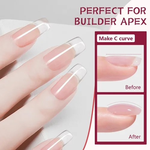 Vista 2 de JODSONE Uñas de gel constructor de 0.5 fl oz para fortalecedor de uñas transparente, extensión de uñas, gel duro de larga duración, altos efectos