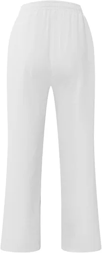 Vista 4 de Pantalones de cintura alta para hombre, pantalones de lino para hombre, contemporáneos, cómodos, de calidad, suaves, de lino, con bolsillo