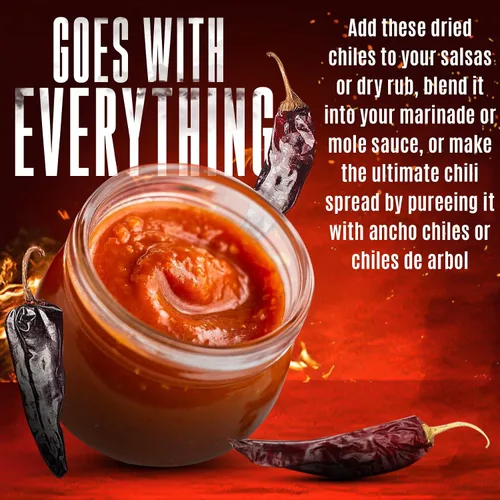 Vista 5 de Fusion Select Guajillo Chiles Pepper – Natural y Premium – Recetas mexicanas como topo, tamales, salsa, salsa – Paquete resellable (4 onzas)