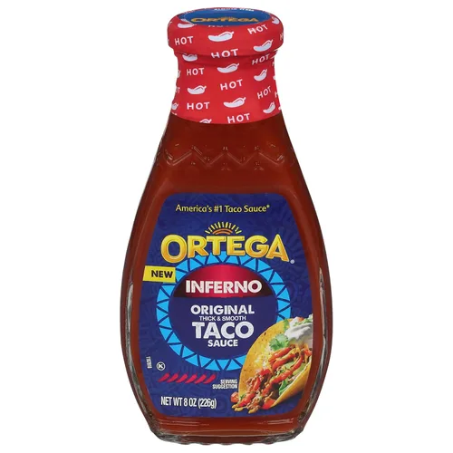 Vista 14 de Salsa picante para tacos Ortega Blazin’ Fire, 8 onzas